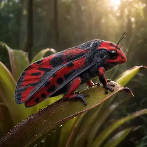Moth + Strawberry frog